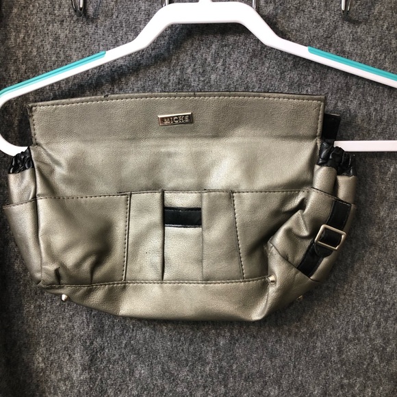 Miche Silver and Black Clutch - Picture 1 of 2